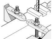 Step clamp set (steel) for workpiece thickness max. 20 mm