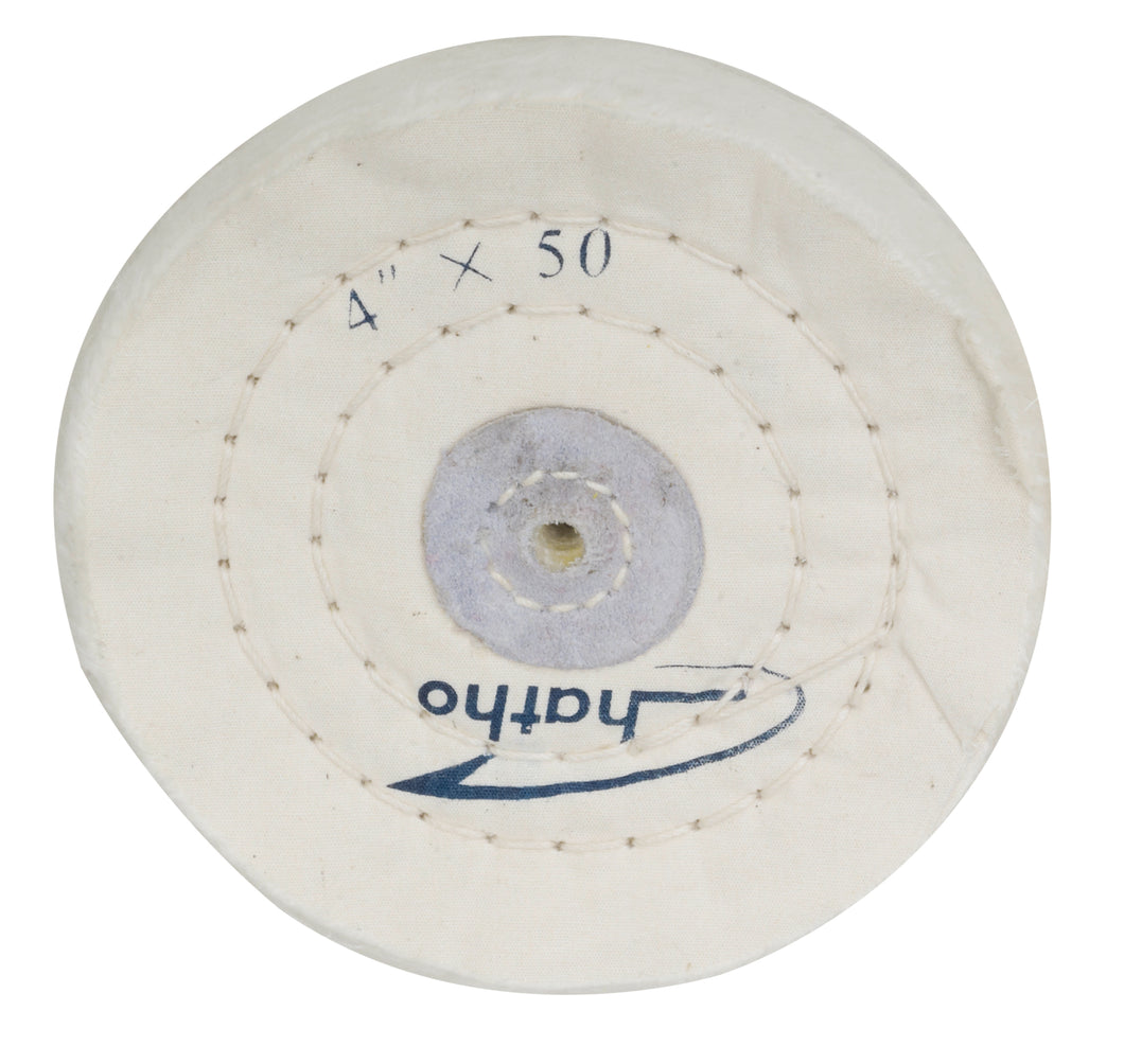 Bleached muslin polishing wheel, soft, Ø 100 x 15 mm for PM 100