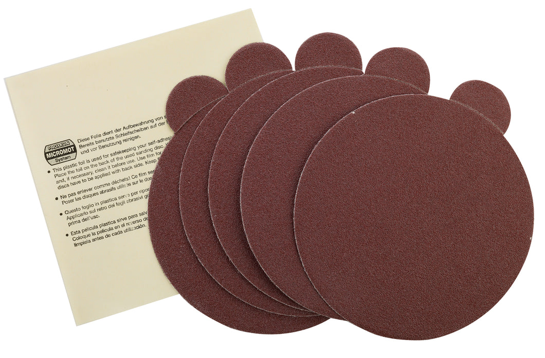 Self-adhesive corundum sanding discs for TG 125/E, 80 grit, 5 discs
