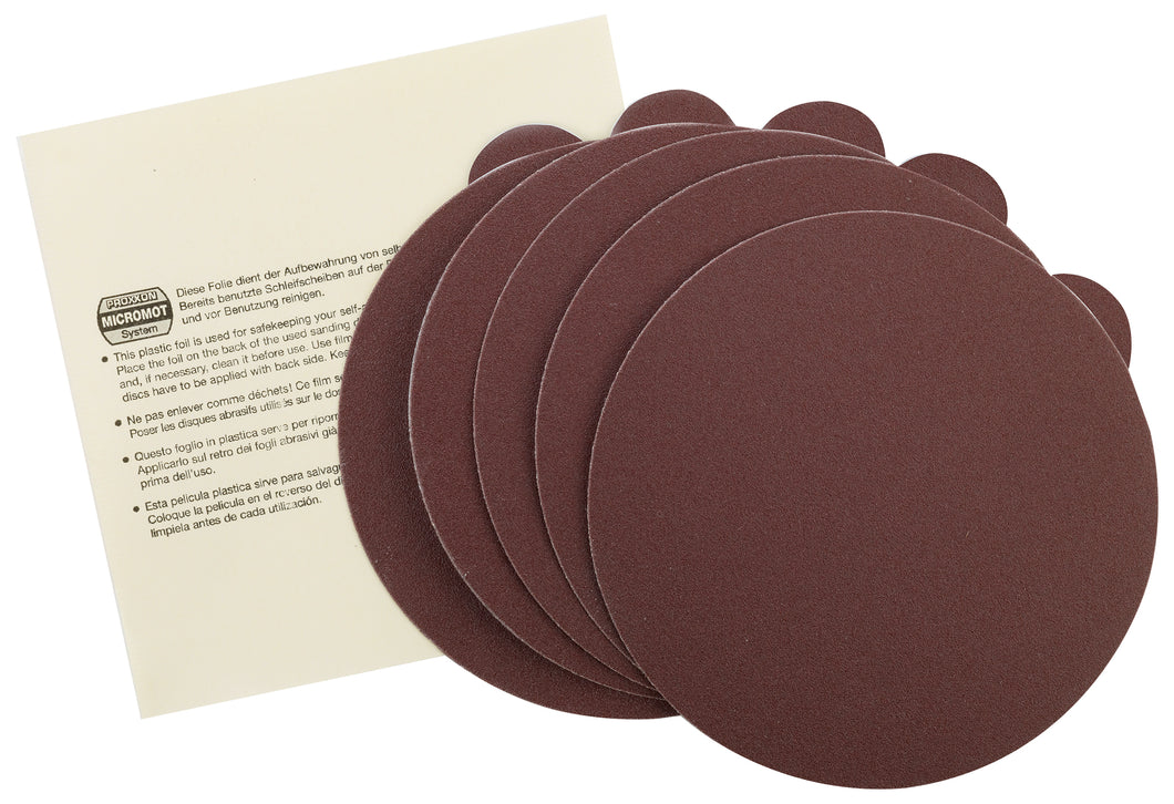 Self-adhesive corundum sanding discs for TG 125/E, 150 grit, 5 discs