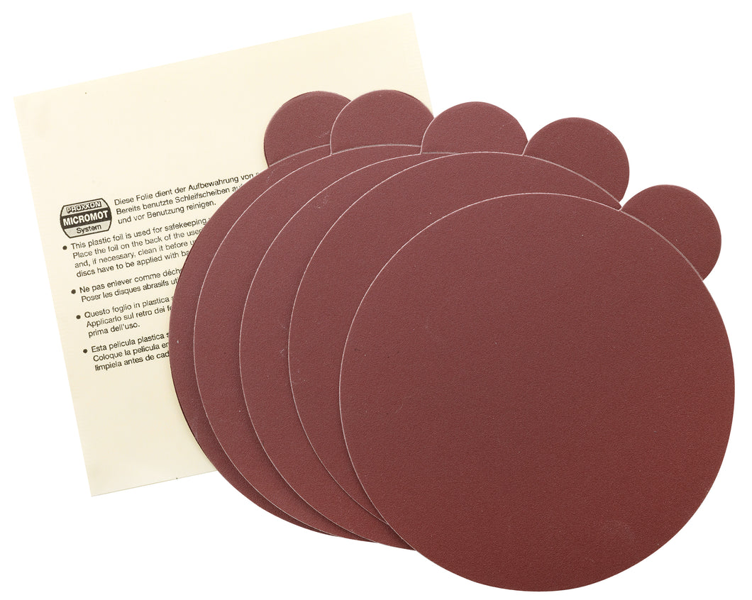 Self-adhesive corundum sanding discs for TG 125/E, 240 grit, 5 discs